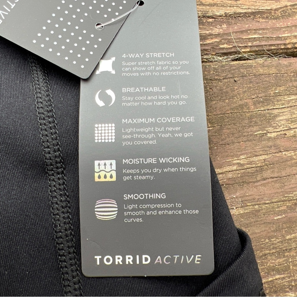 Torrid Active Womens Black Minimalist Casual Athletic Workout Biker Shorts|Sz:3X - Picture 12 of 15